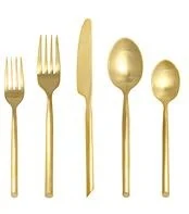 Gold cutlery style reference for XOXO's upcoming tableware collection