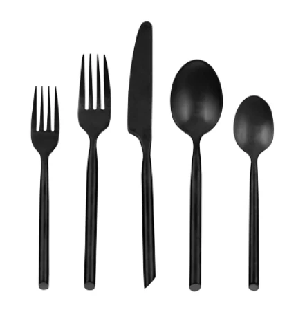 Black cutlery style reference for XOXO's upcoming tableware collection